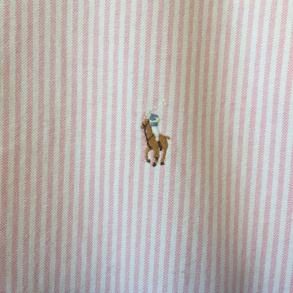 RALPH LAUREN VINTAGE PINK STRIPES BUTTON DOWN - Picture 3 of 6